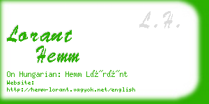 lorant hemm business card